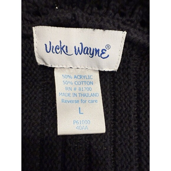 Women’s Vicki Wayne Long Sweater Cardigan Duster Large EUC - Picture 6 of 9